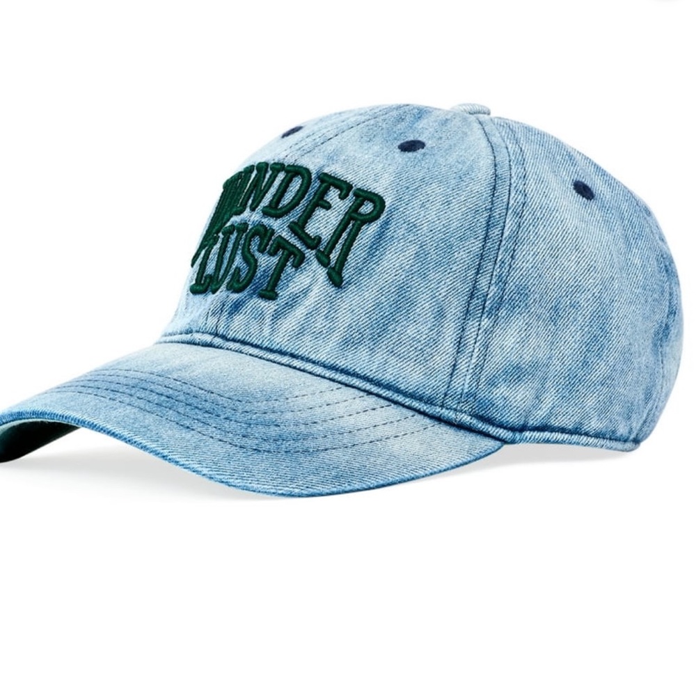 Women's Washed Denim Wander Lust Baseball Hat